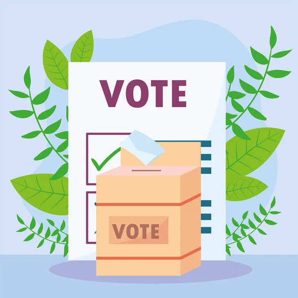 Illustration Democracy Vote Box — Stockvector