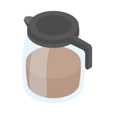 isometric coffee jar over white