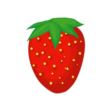 cute strawbeerry design over white