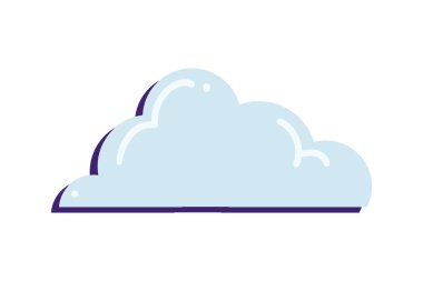 bright cloud design over white