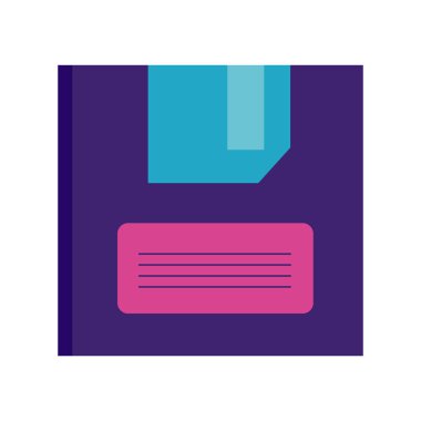 floppy disk design over white