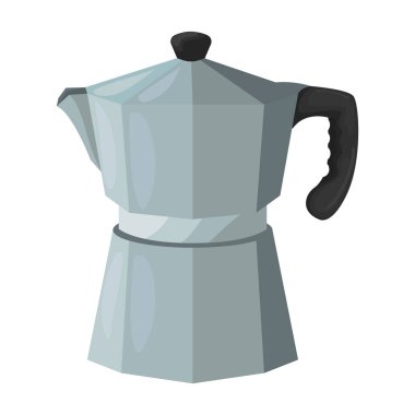 bright coffee pot over white