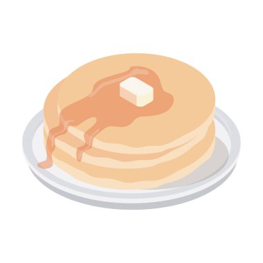 isometric waffles design over white