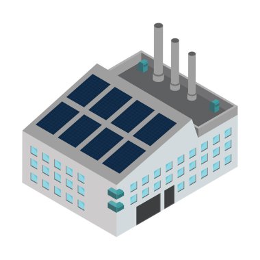 isometric industry illustration over white