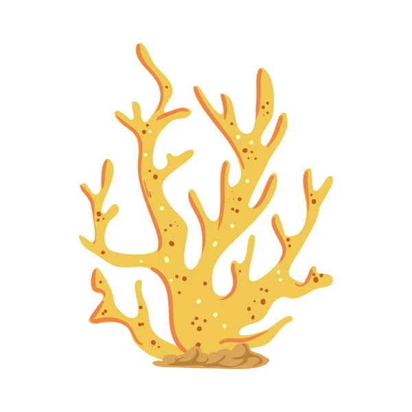 Yellow Coral Design White — Archivo Imágenes Vectoriales