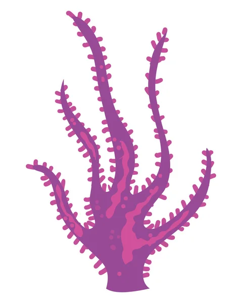 Purple Coral Illustration White — Wektor stockowy