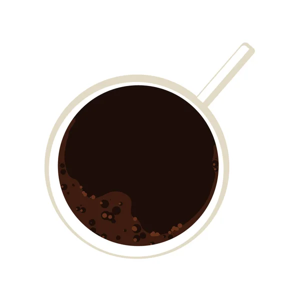 白を基調としたコーヒーカップデザイン — ストックベクタ