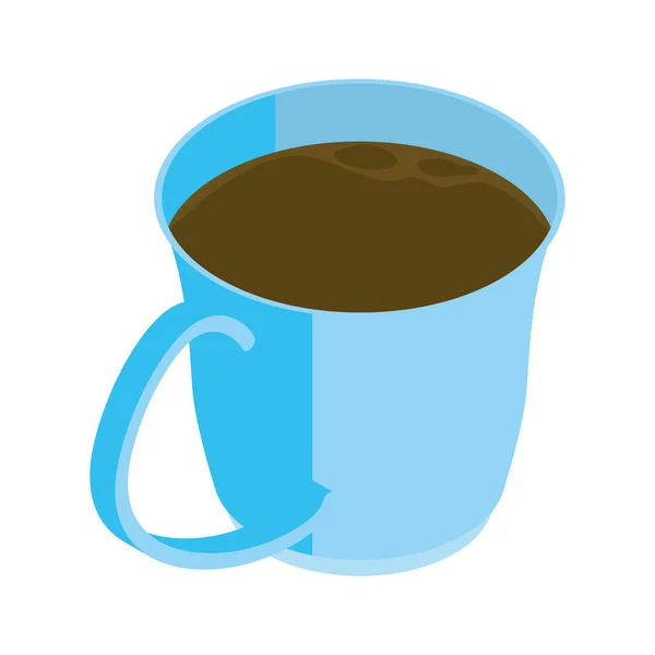 Isometric Coffee Mug Illustration White — Stock Vector