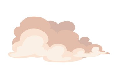 big cloud design over white