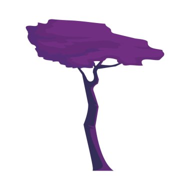 purple tree design over white
