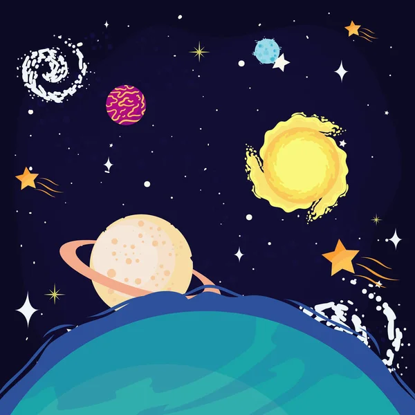 Design Universe Planets — Stockový vektor