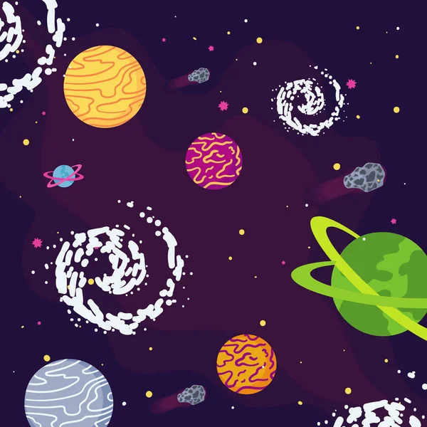 Poster Cosmos Planets — Vector de stock