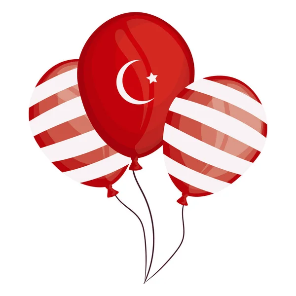 Turkish Balloons Design White — Image vectorielle