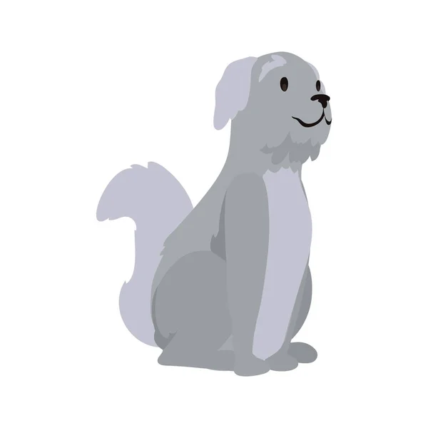 Gray Dog Design White — Image vectorielle