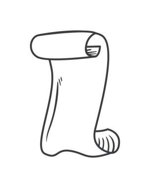 flat scroll design over white