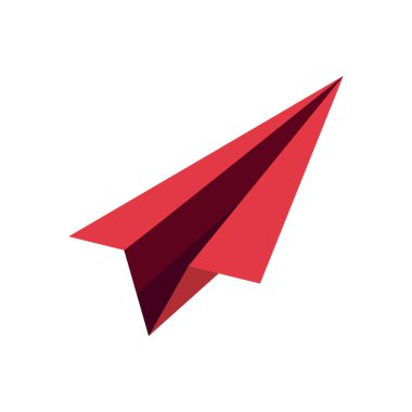 flat red design over white