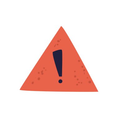 flat danger sign over white