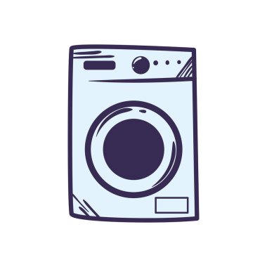 flat washer machine design over white