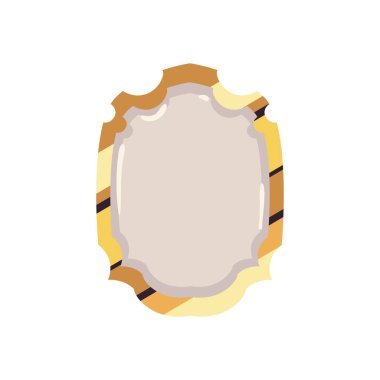 flat golden emblem over white