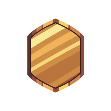 flat gold label over white