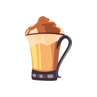 flat frappe design over white