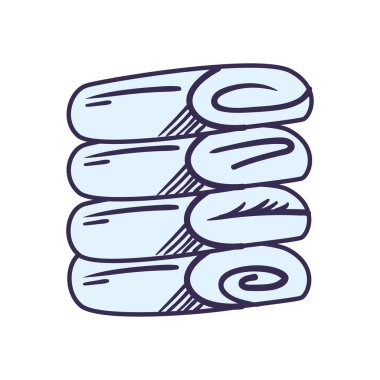 flat towels stack over white