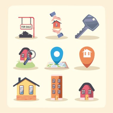 set of flat real states items