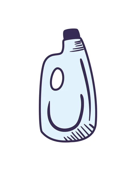 Flat Detergent Bottle Design White - Stok Vektor