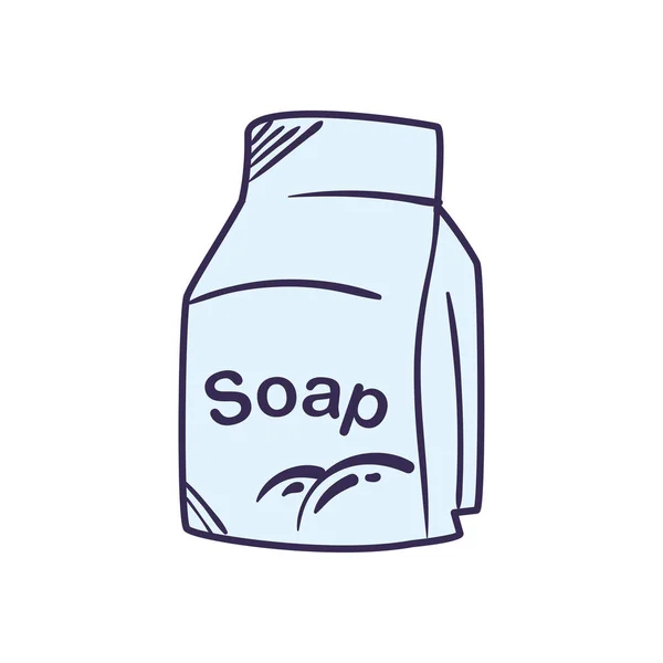 Flat Soap Bag White — Stock Vector