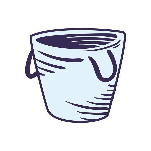 Flar Bucket Design White — Stok Vektör