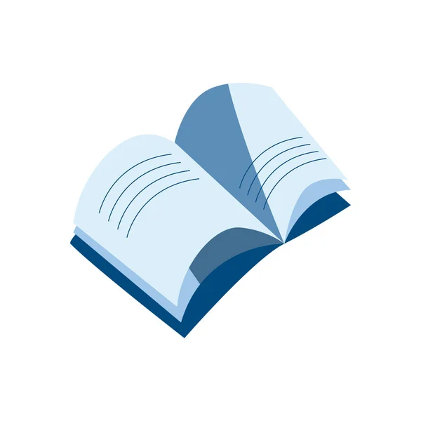 Flat Open Book White — Stockový vektor