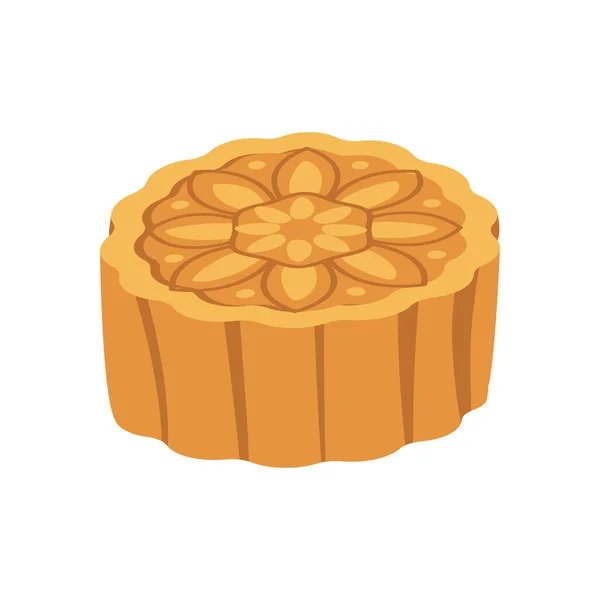 Flat Chinese Mooncake White — Archivo Imágenes Vectoriales
