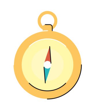 Beyaz arkaplanda klasik pusula simgesi