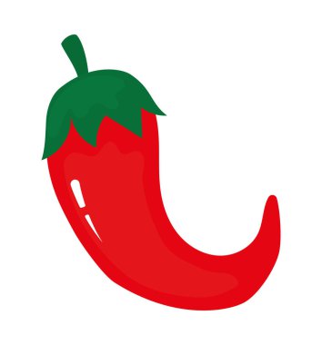 Beyaz arkaplanda kırmızı biber