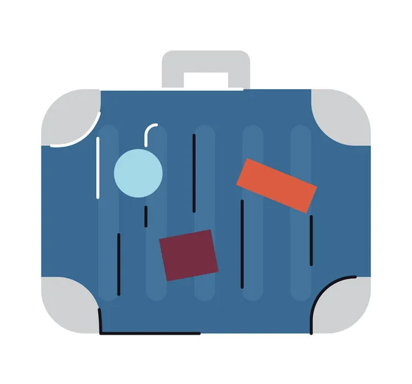 Travel Suitcase Stickers White Background — Image vectorielle