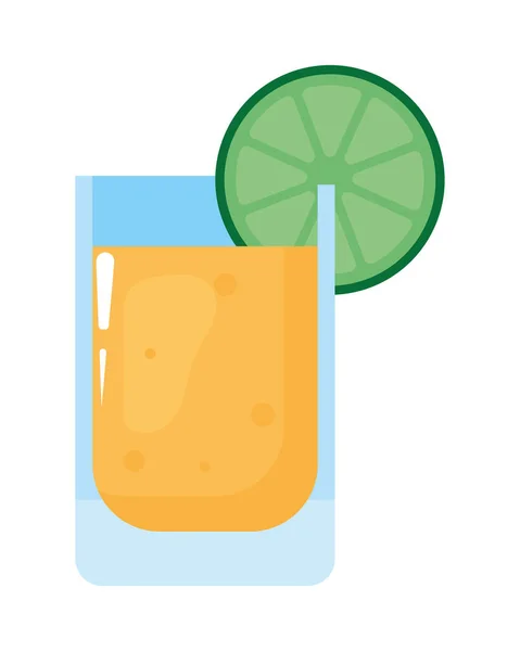 Icono Cóctel Tropical Sobre Fondo Blanco — Vector de stock