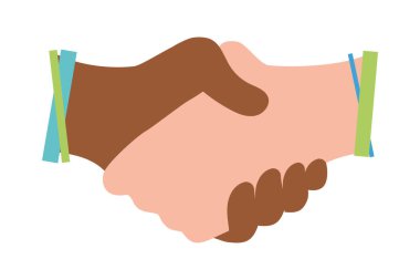 agreement handshake icon on white background