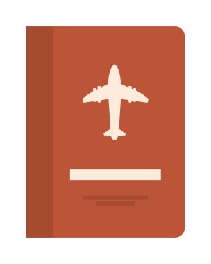 Beyaz arkaplanda pasaport simgesi