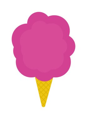 Pamuk şeker simgesi beyaz arka plan üzerinde