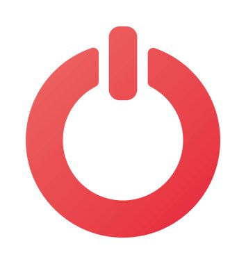 güç düğmesi simgesi beyaz arka plan üzerinde