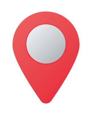 konumu PIN simgesi beyaz arka plan üzerinde