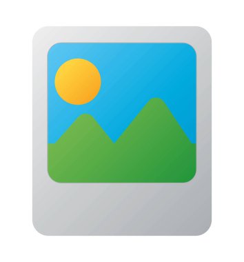 Beyaz arka plan üzerinde fotoğraf simge