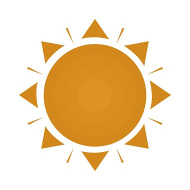 sun shape icon on white background