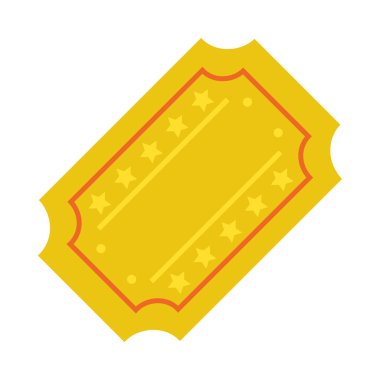 carnival ticket icon on white background