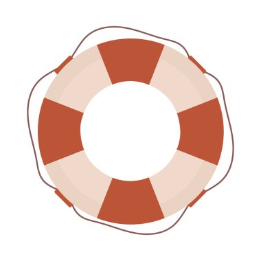 Beyaz arkaplanda yaşam şamandırası simgesi