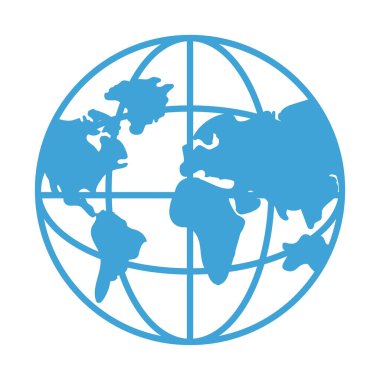 global earth planet on white background