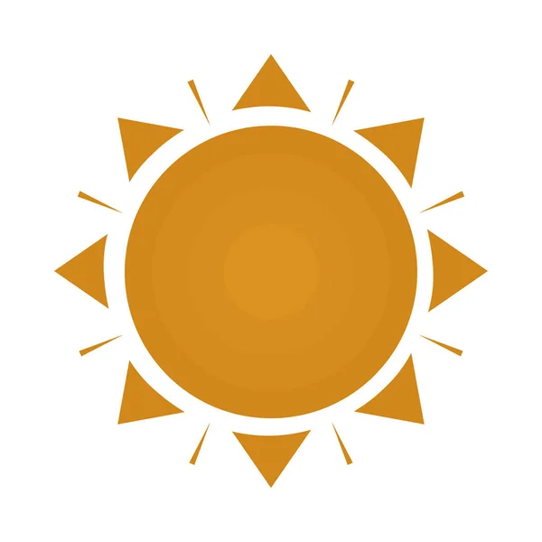 Иконка Форме Солнца Белом Фоне — стоковый вектор