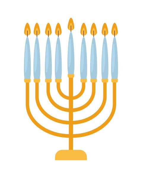 икона меноры на белом фоне