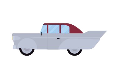 classic car icon over white background