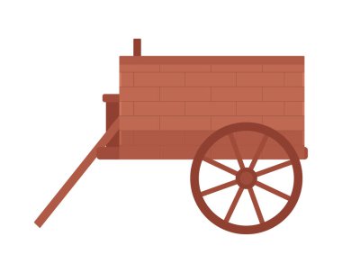 horse carriage icon on white background